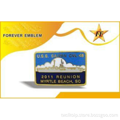 Stamped Hard Enamel Custom Metal Badge Shiny Plating For Me